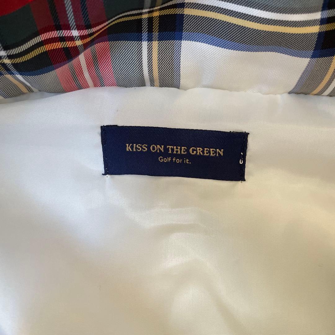 キスオンザグリーン　ファー付　中綿ジャケット　長袖　チェック　M