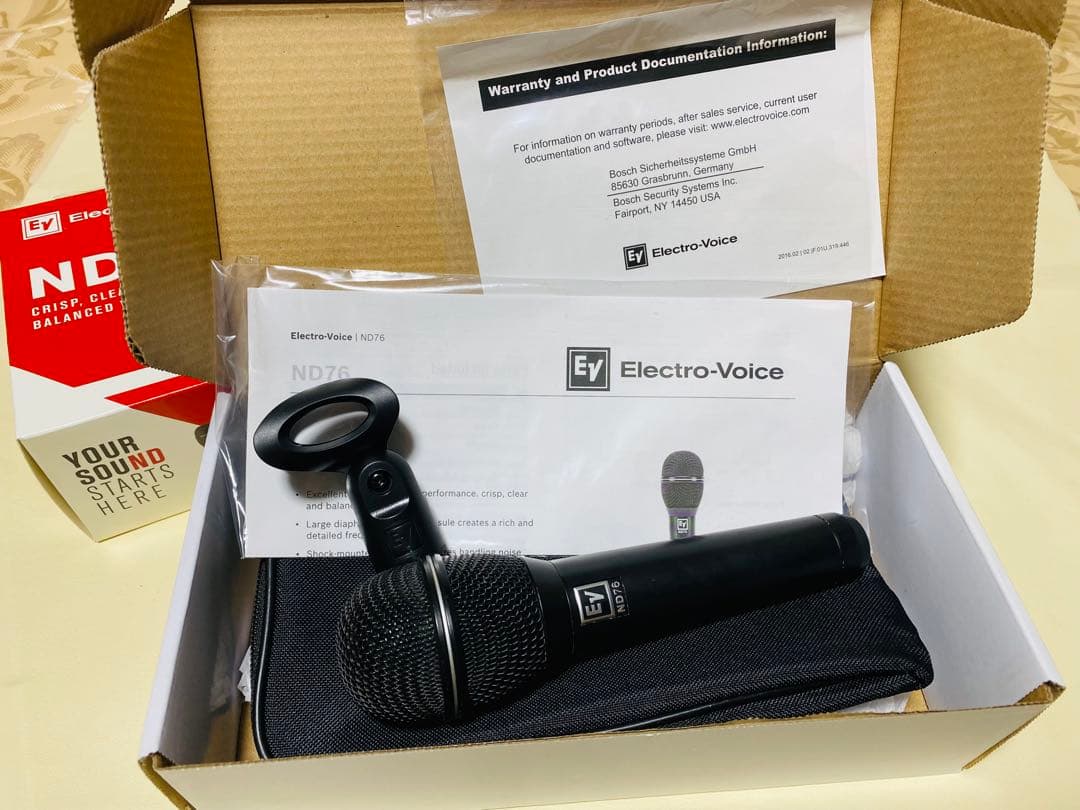 Electro-Voice ND76 ダイナミックマイク美品・数回使用のみ(１)