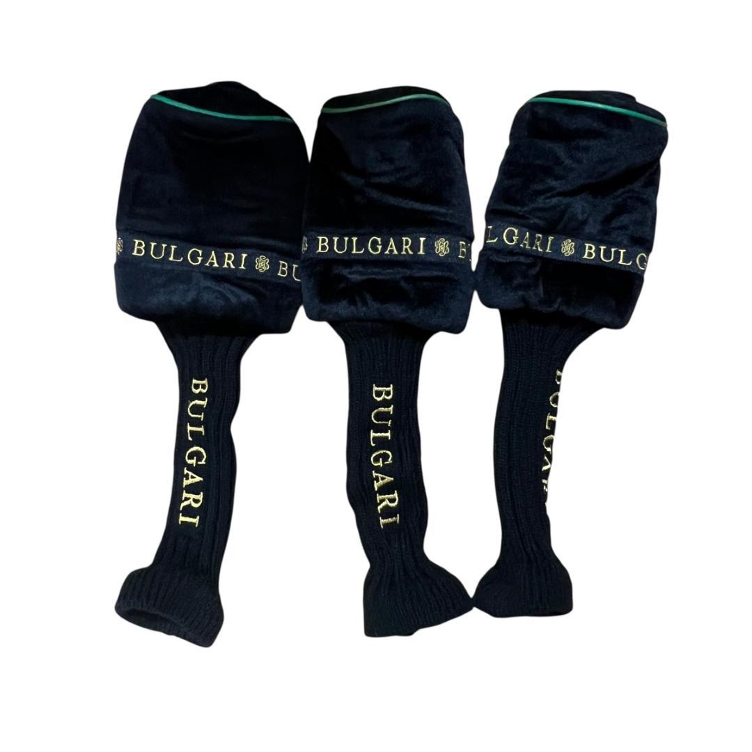 ブルガリ ゴルフバッグ クロコ ブラック キャンバス レザー ゴールド