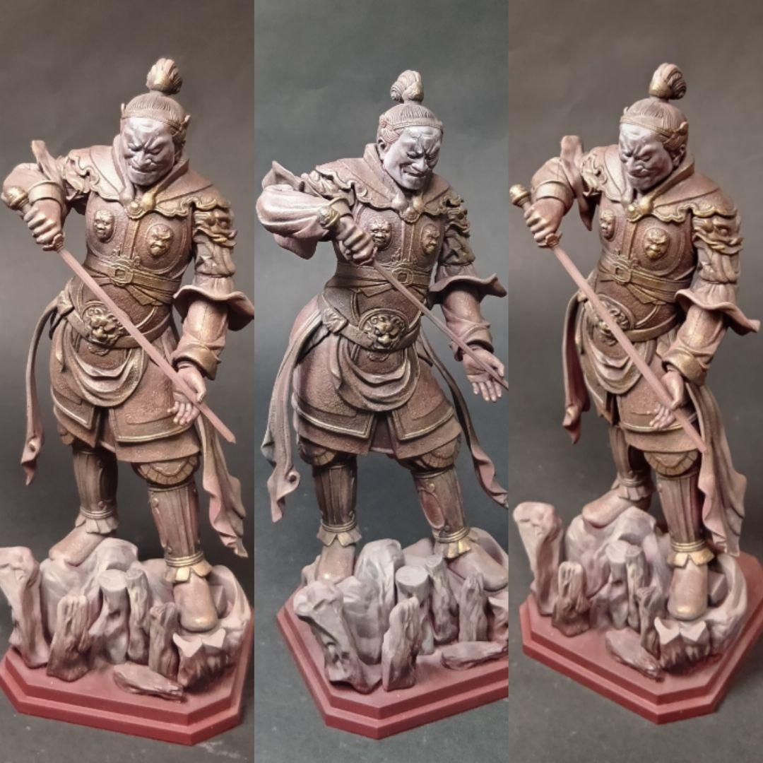 海洋堂 アートプラ 四天王像 完成品フルセット精密塗装仕上げ