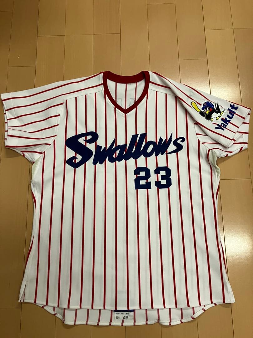 白井康勝　実使用　支給　ヤクルトスワローズ　ユニフォーム　日本ハムファイターズ