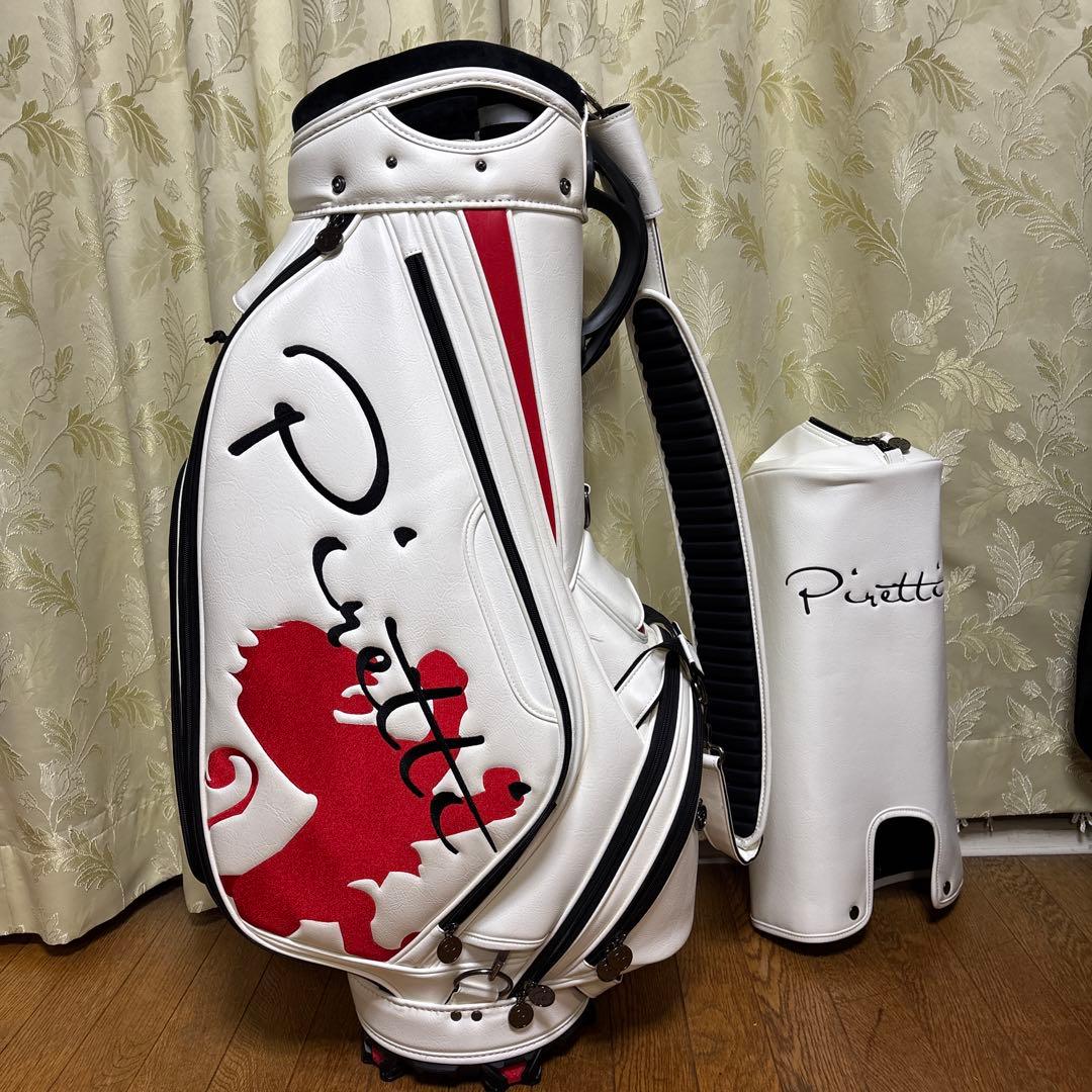 Piretti ゴルフバッグ・キャディバッグ ホワイト/レッド