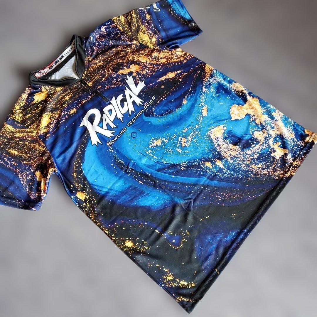 ✨新品✨ボウリングウェア　ラディカル　RADICAL　【M】　ブルー　ゴールド