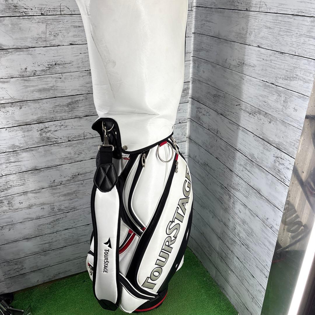 ツアーステージキャディバッグ ホワイト/ブラック