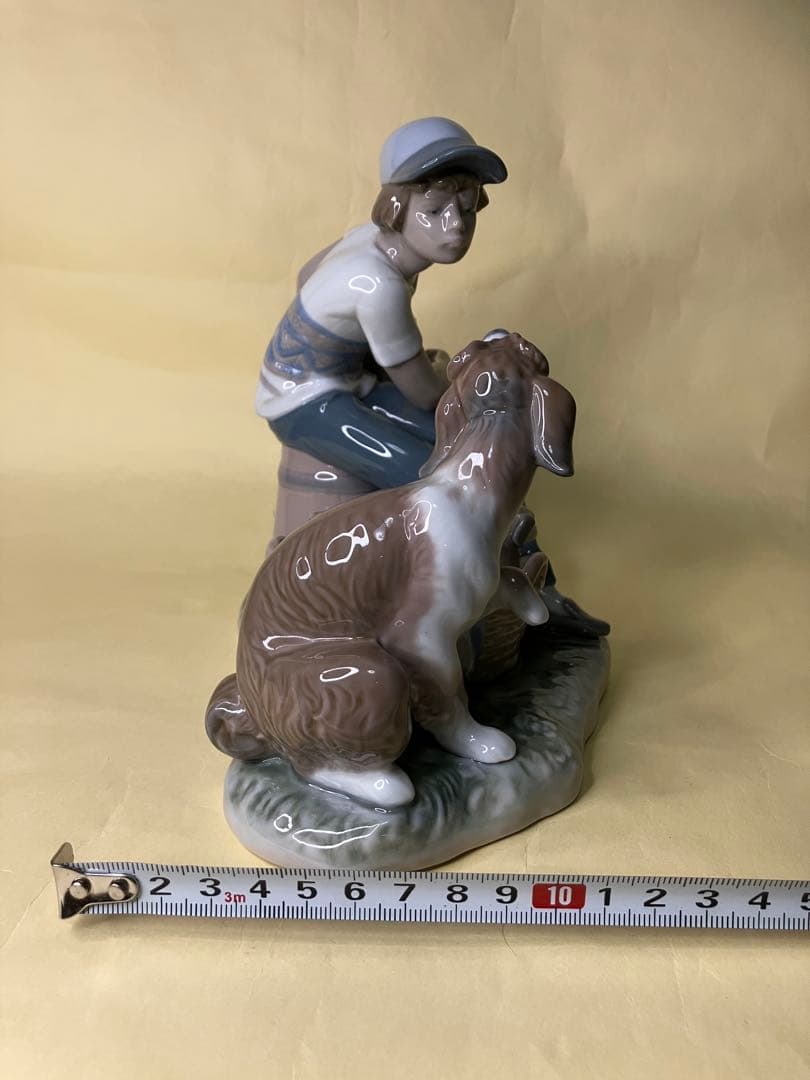 処分値下げ『1985年絶版レア品』リアドロ 犬と少年の陶器像（#5376）