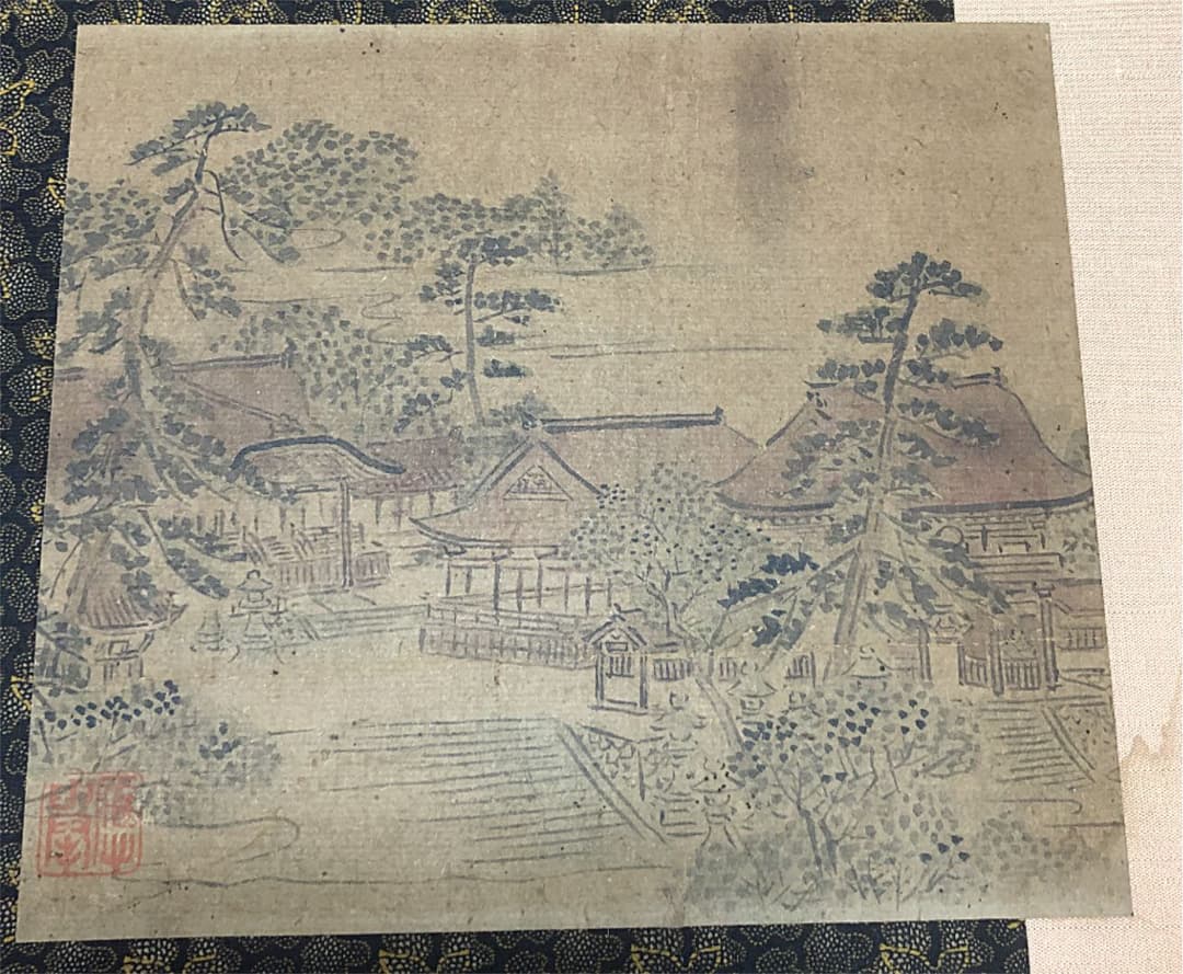 円山応挙 肉筆 小品 紙本 絵画 額装