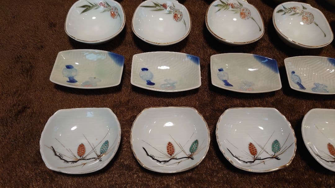 古伊万里　伊万里　豆皿　角皿　３種２０客