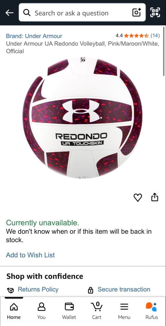 Under Armour REDONDO UA TOUCHSKIN バレーボール