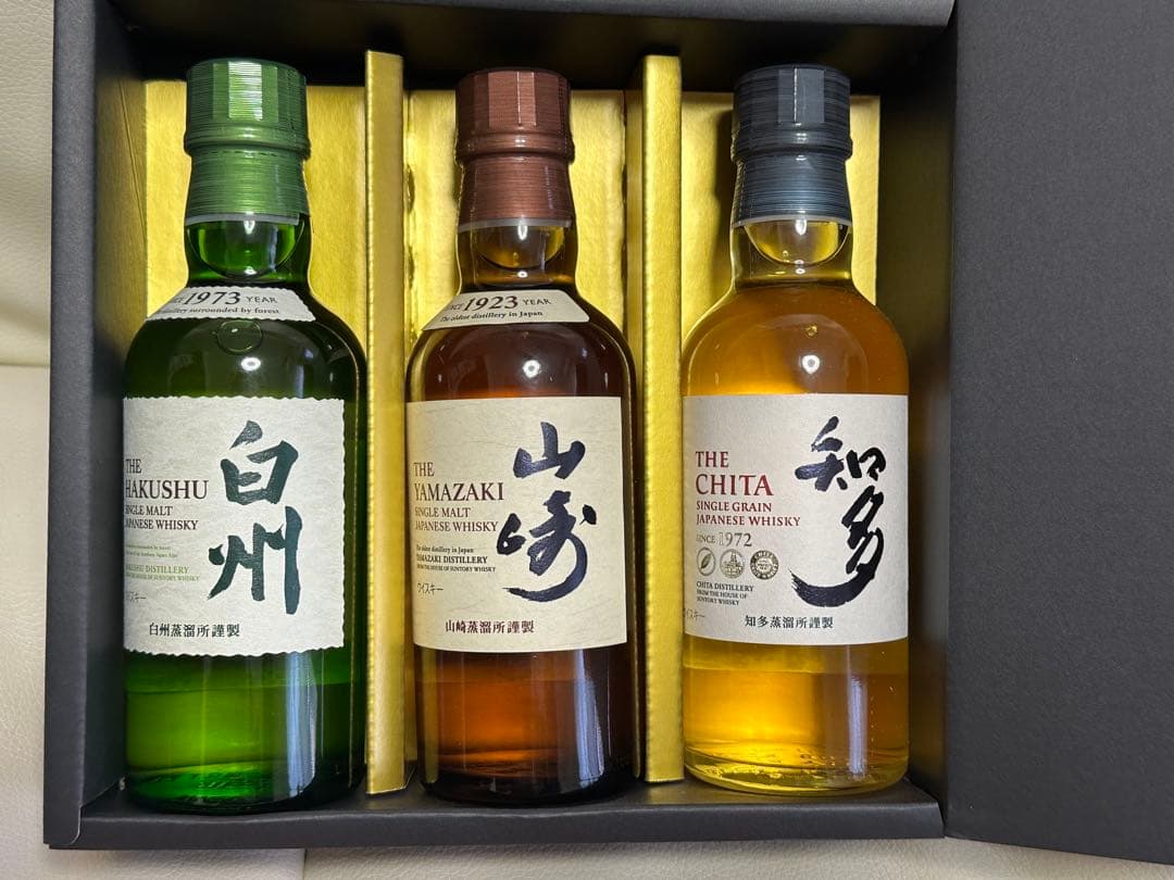 日本ウイスキーセット 白州 山崎 知多　180ml 箱付き