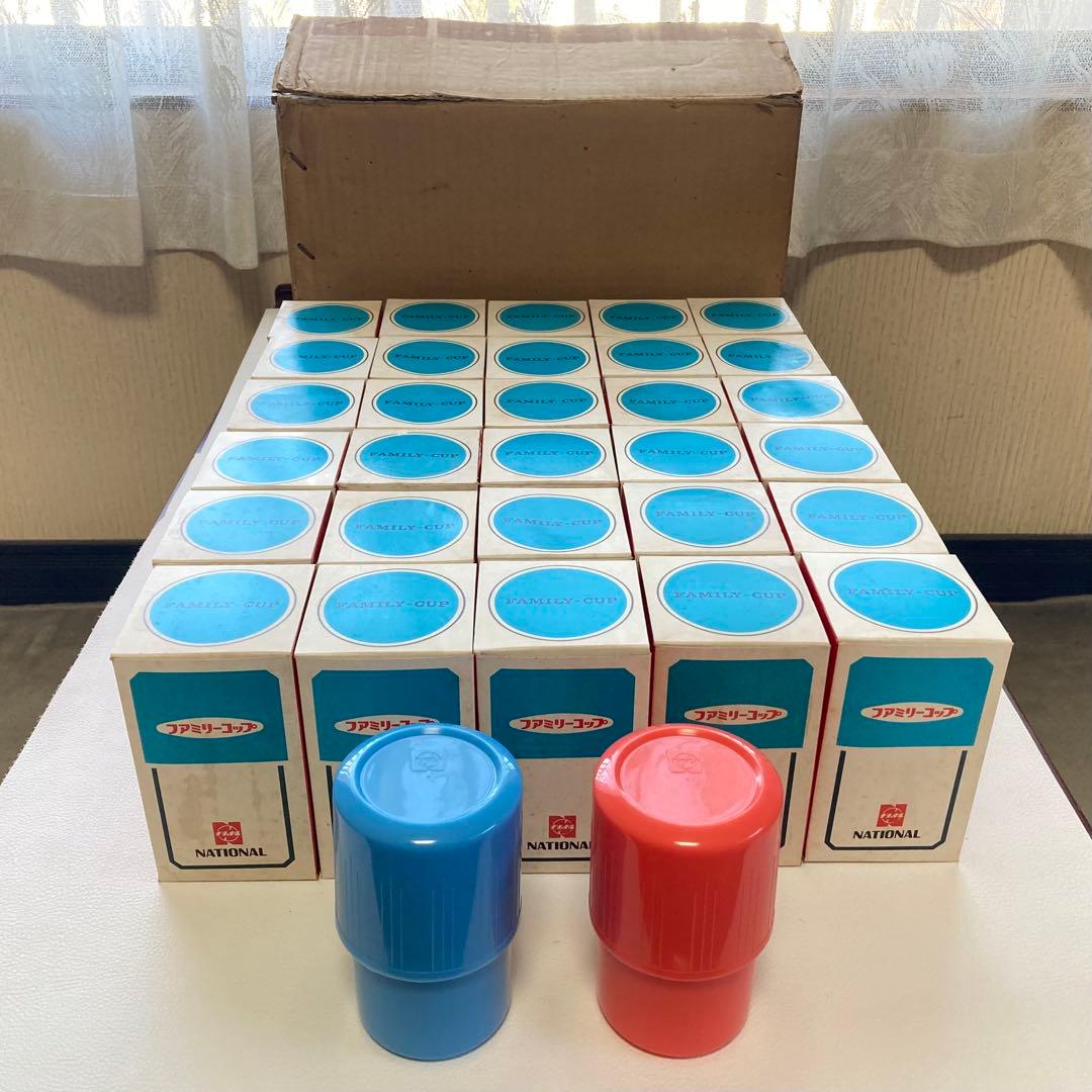 ナショナル ファミリーコップ グラス 30個 ポップ 昭和 レトロ 新品