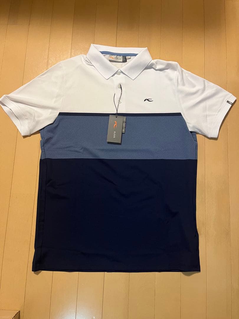 KJUS ポロシャツ UPF30+ ホワイト/ブルー/ネイビー
