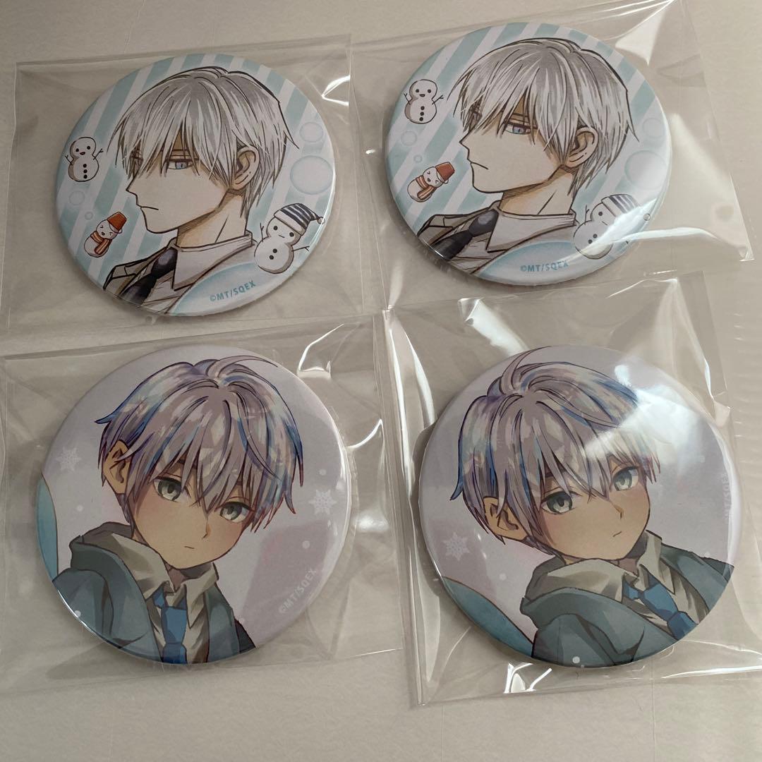 氷属性男子とクールな同僚女子 缶バッジ 氷室 セット