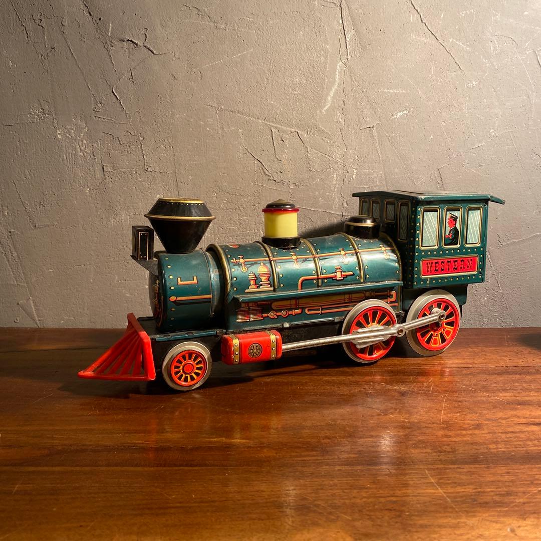 昭和レトロ 増田屋 ブリキ機関車 オブジェ ヴィンテージ レトロ玩具