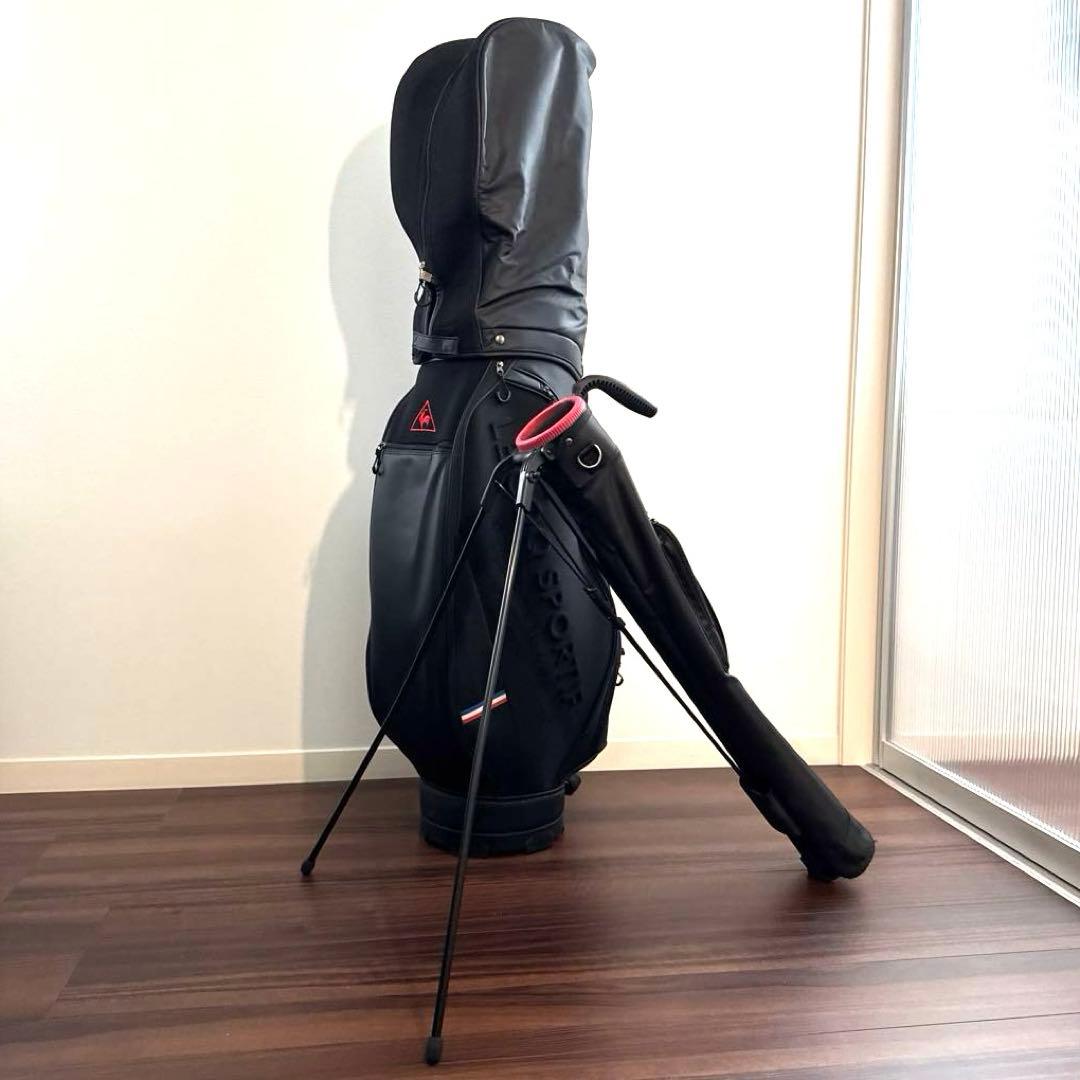 ルコックゴルフ セルフスタンド付きキャディバッグ ブラック