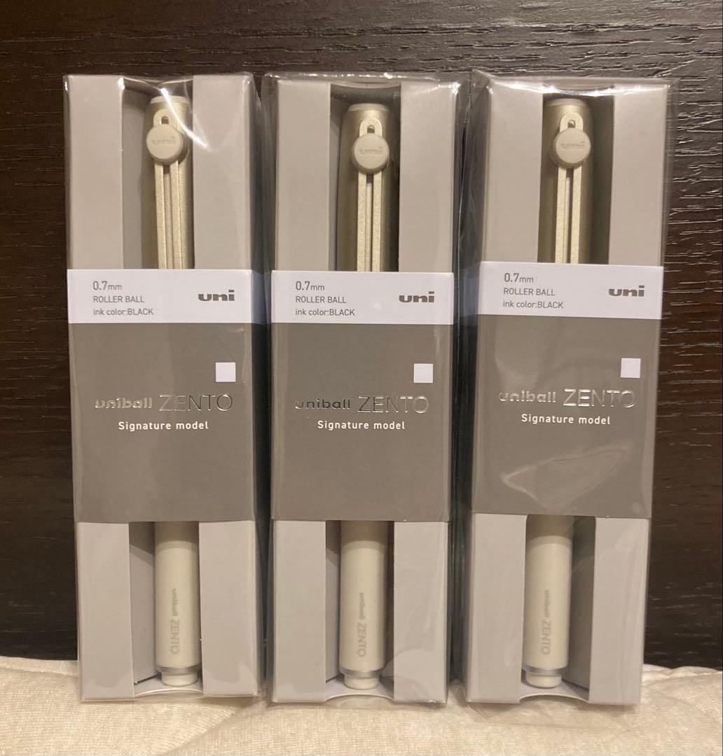ユニボールゼント　シグニチャーモデル　ZENTO シャンパンゴールド　3本