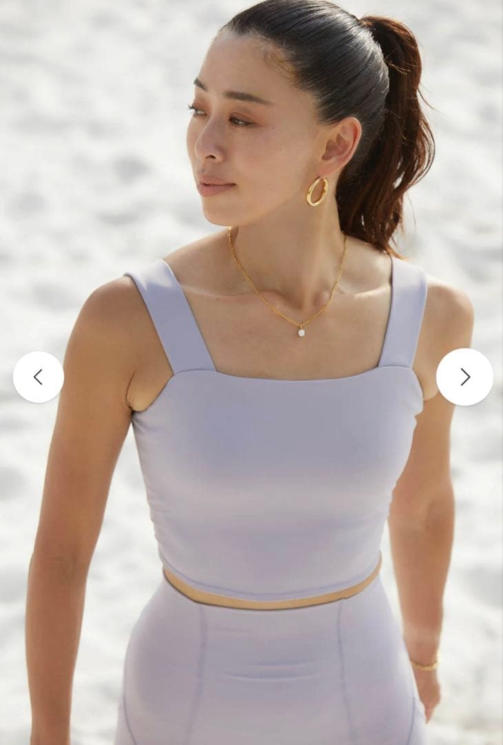 新品・未使用・Werthy 野沢和香　トップス　カラー　ラベンダー　YOGA