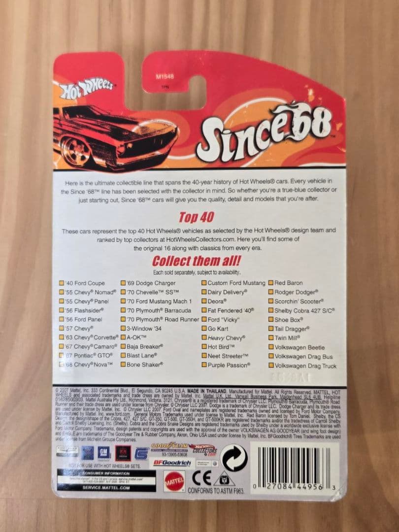 ホットウィール since68 TOP40 VW ドラッグ バス ＃1of40