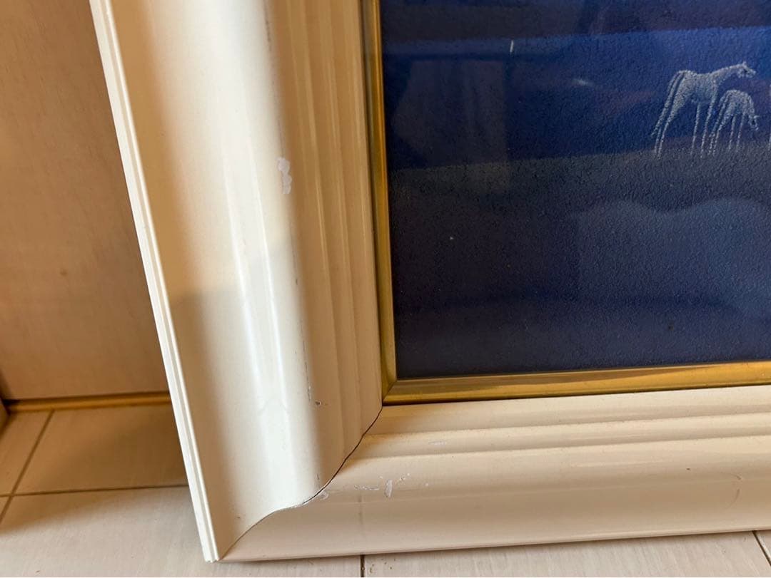 松浦敬文 作 『水辺の城』6号 肉筆画