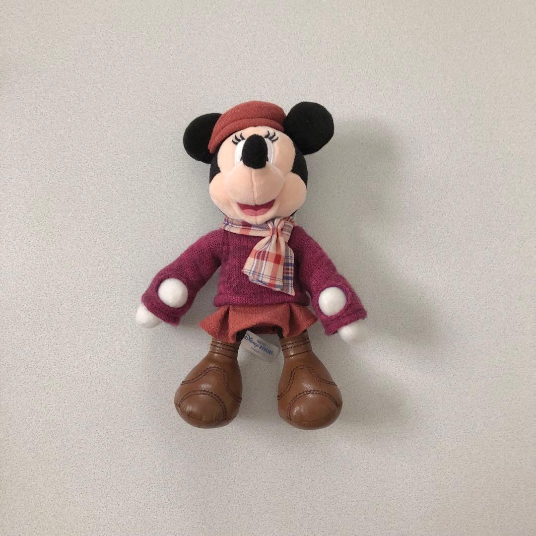 ディズニー ミニーのスタイルスタジオ 秋 オータム ぬいぐるみバッジ ミニー
