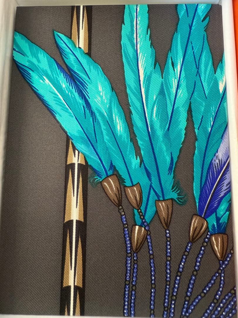 エルメス　シルクノート　マリン