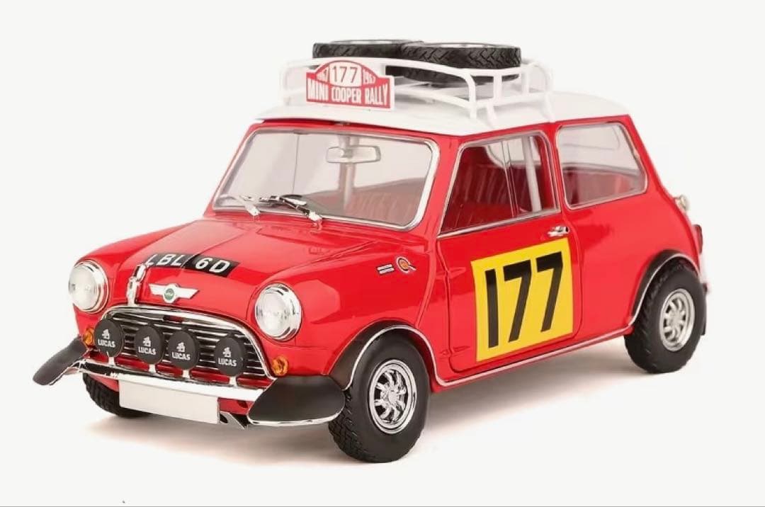 ミニクーパー モンテカルロ ラリー1967 177号車 1/18 赤 新品未使用