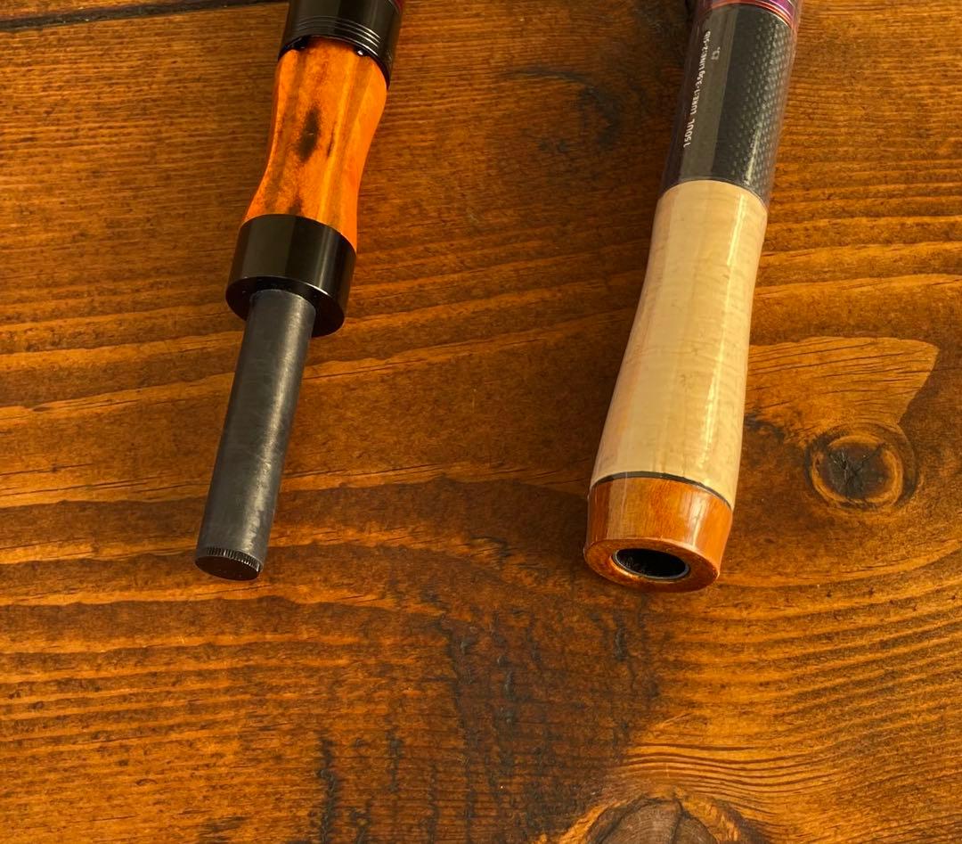 軽量　カーボンロッド　トラウトロッド　テレスコロッド　ウッドグリップ　スピニング