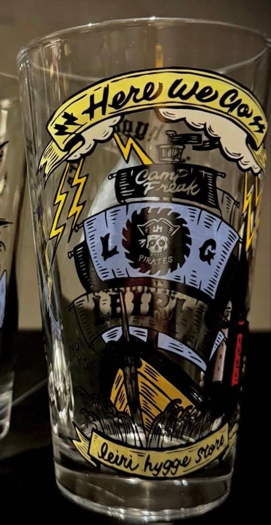 レイリーヒュッゲストア グラインドロッヂ パイントグラス 新品