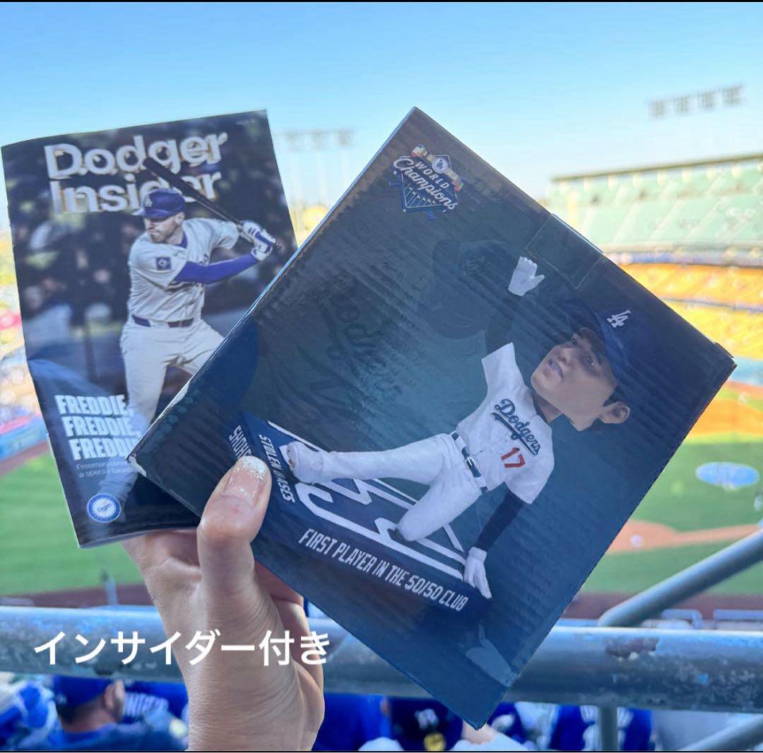大谷翔平　50/50 盗塁　ボブルヘッド　ドジャース　来場者限定　冊子付