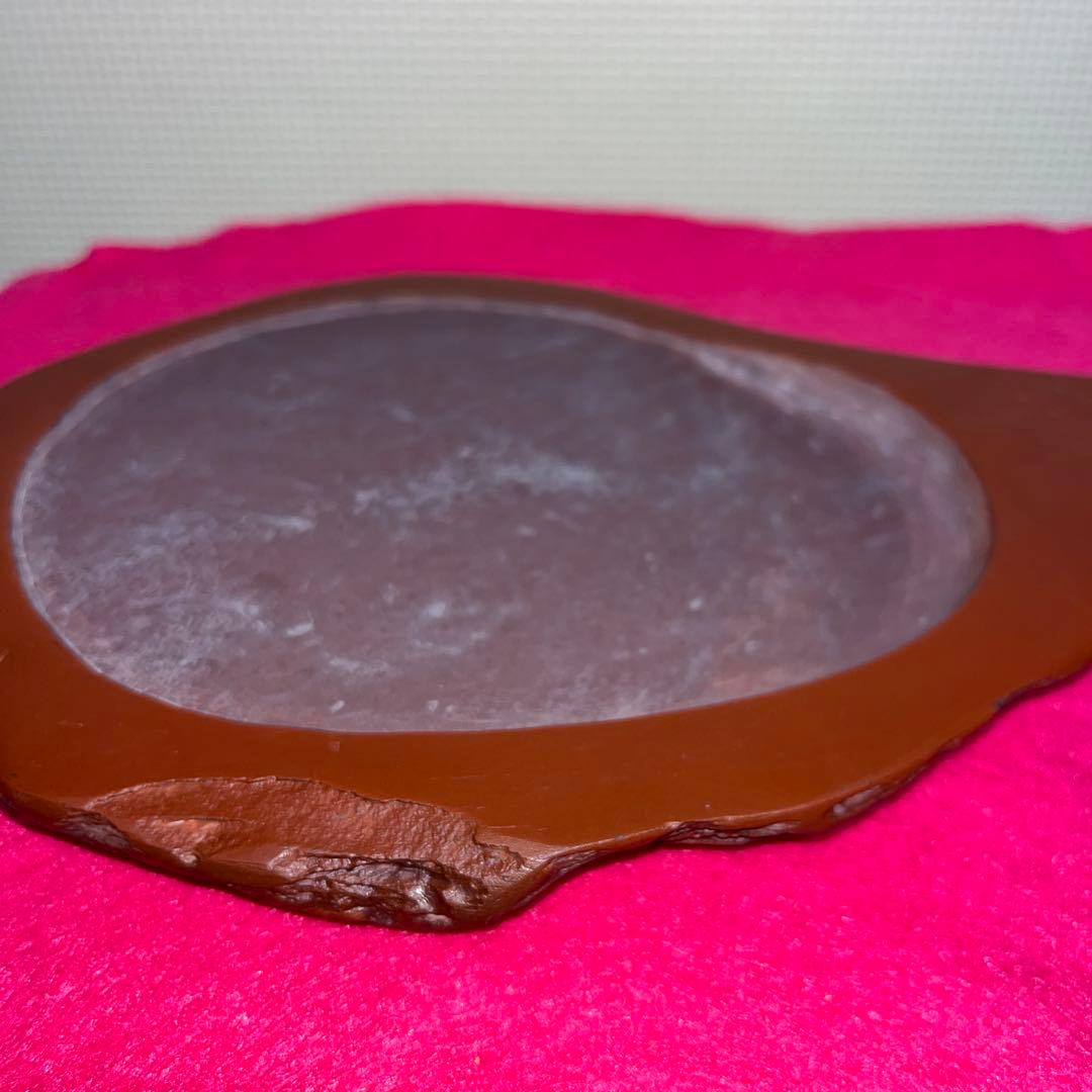 ⭕️岩手県　紫雲石硯　佐藤鉄三郎　希少　20cm超　かなり古い作　石紋綺麗