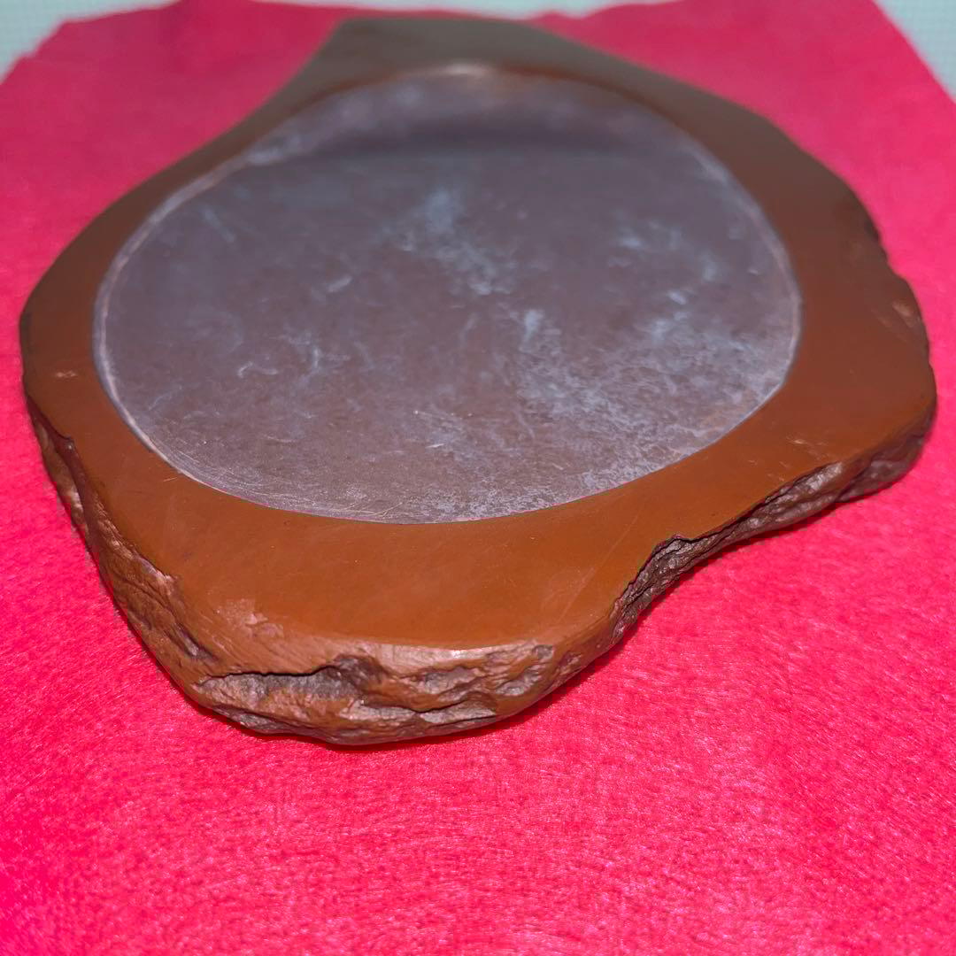 ⭕️岩手県　紫雲石硯　佐藤鉄三郎　希少　20cm超　かなり古い作　石紋綺麗