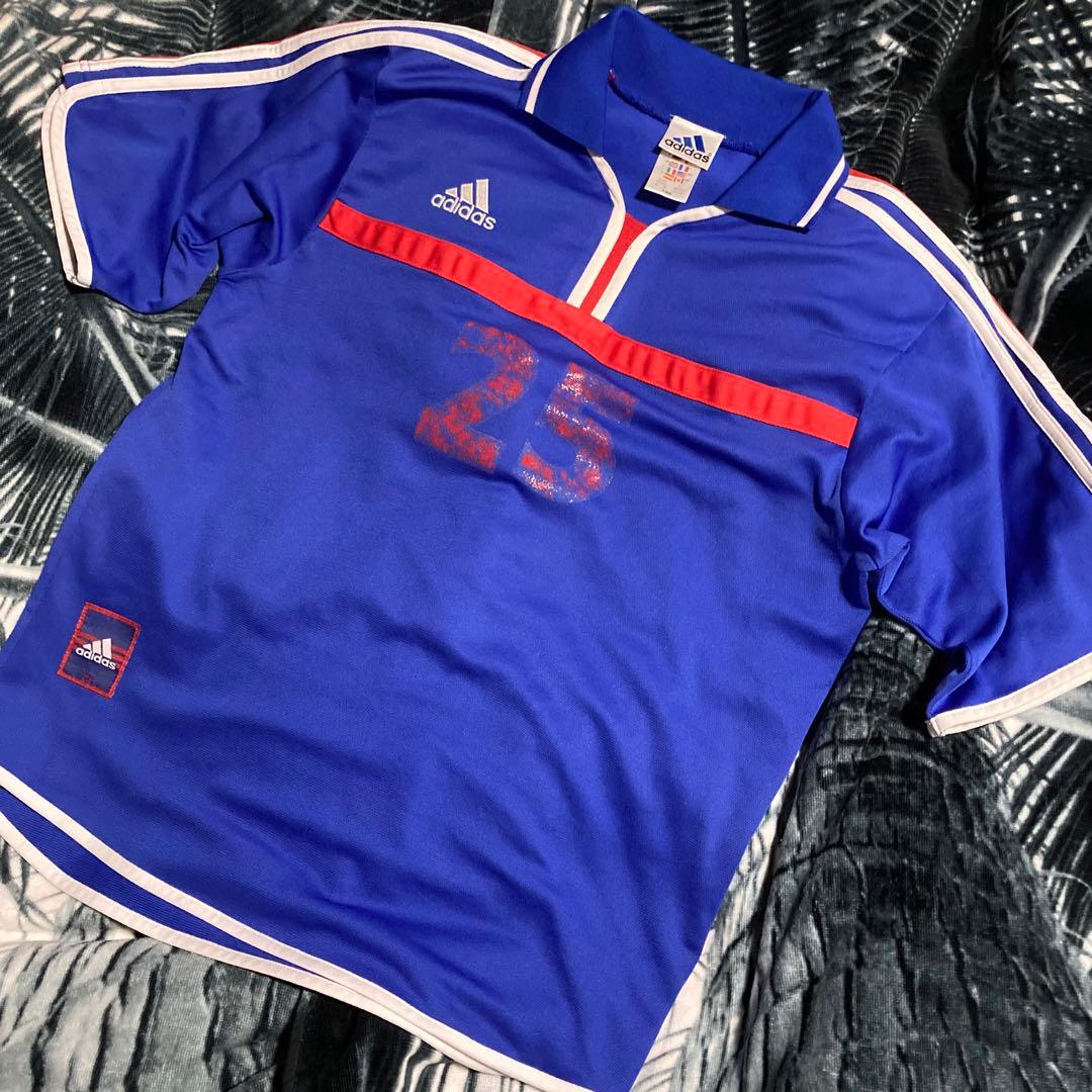 サッカーフランス代表 adidas アディダス ユニフォーム サイズL ジダン