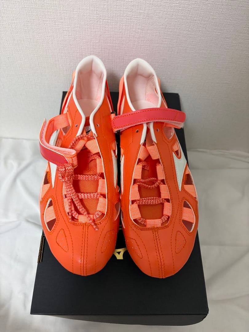 ミズノ　陸上　スパイク　短距離　オレンジ