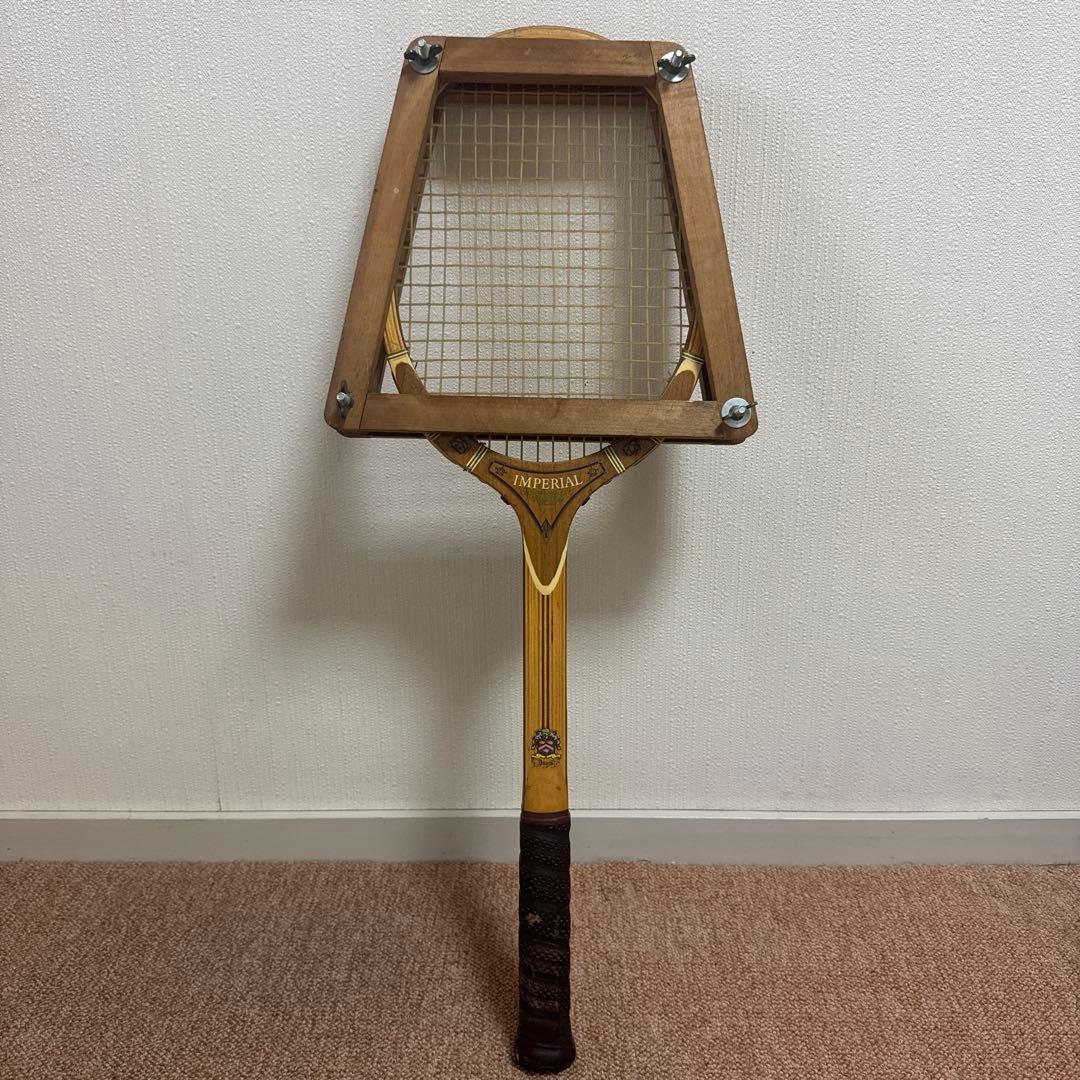 TAD DAVIS IMPERIAL木製テニスラケット ビンテージ プレス付き