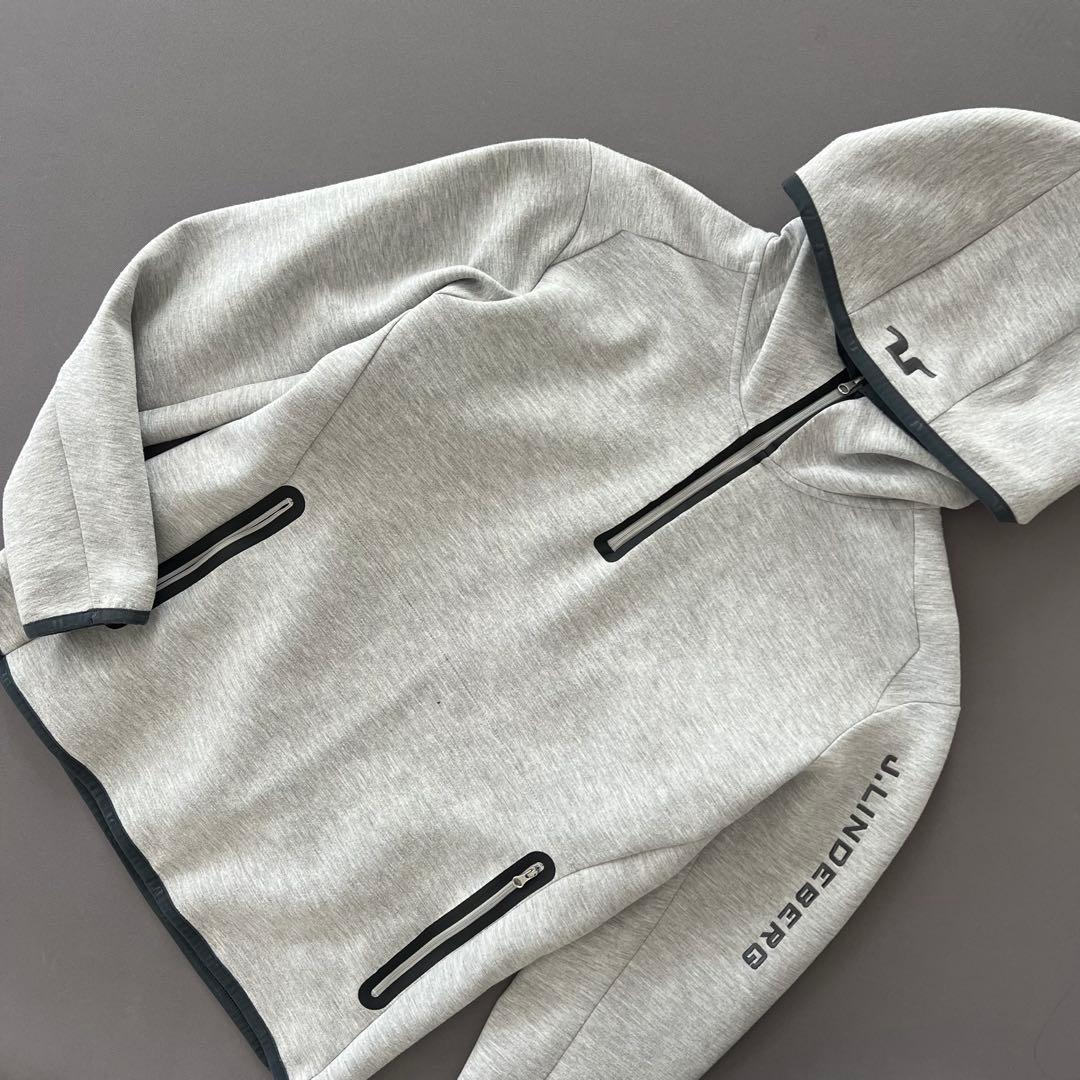 J.LINDEBERG ジェイリンドバーグ　ダンボールニット　パーカー　グレー
