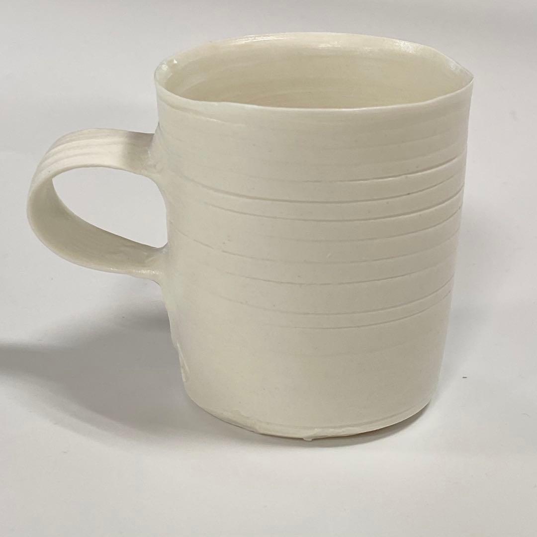 黒田泰蔵　白磁　デミタスカップ＆ソーサー