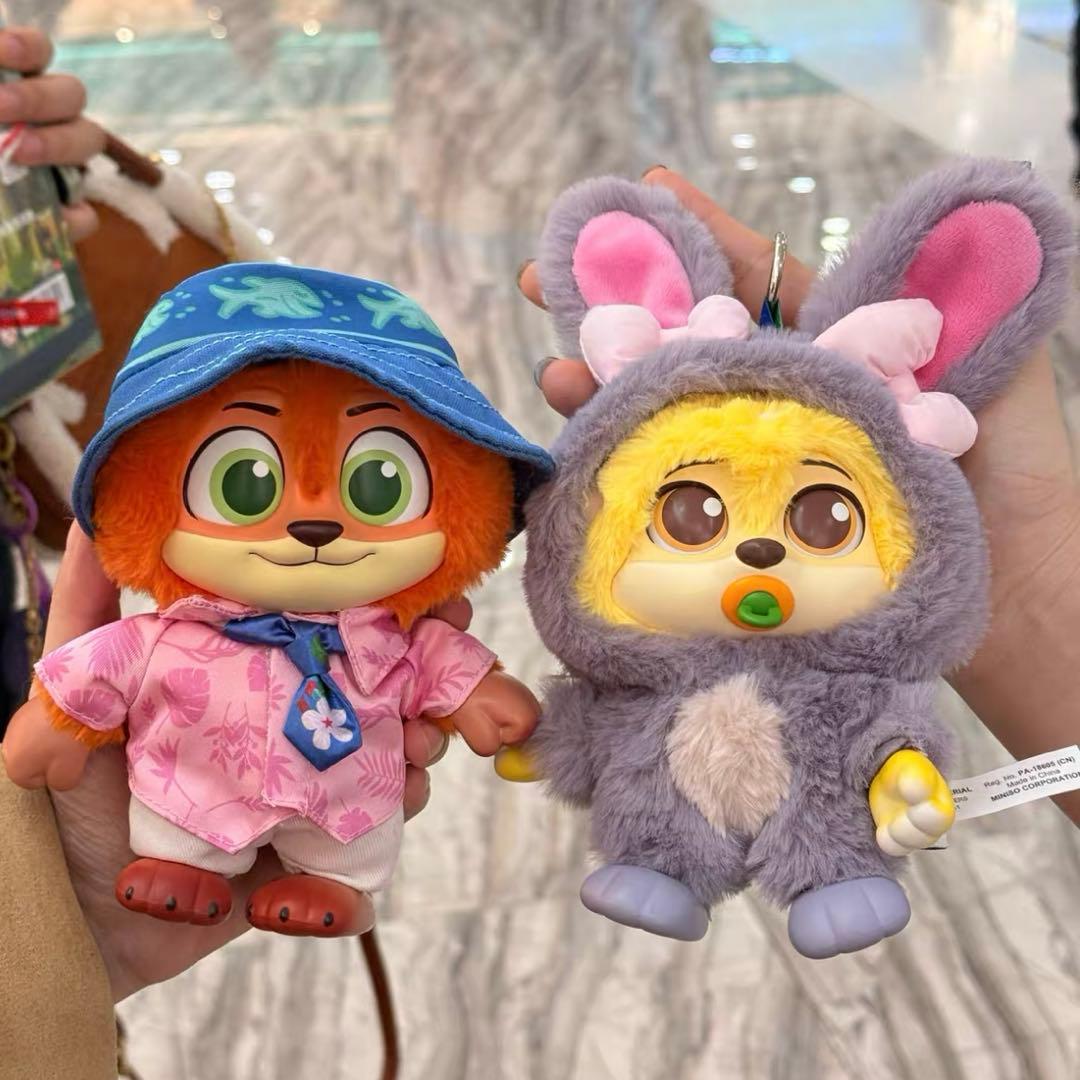ズートピア2 MINISO ニック フィニック2点 ぬいぐるみ 城市居民シリーズ