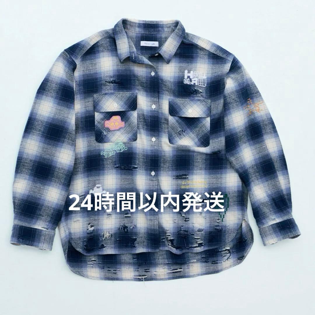 新品未使用 HELL BLAU ヘルブラウ チェックシャツ あのちゃん ano