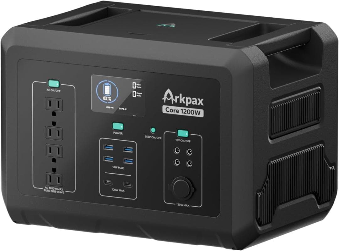新品！ Arkpax ポータブル電源 1024Wh 1200W リン酸鉄 UPS