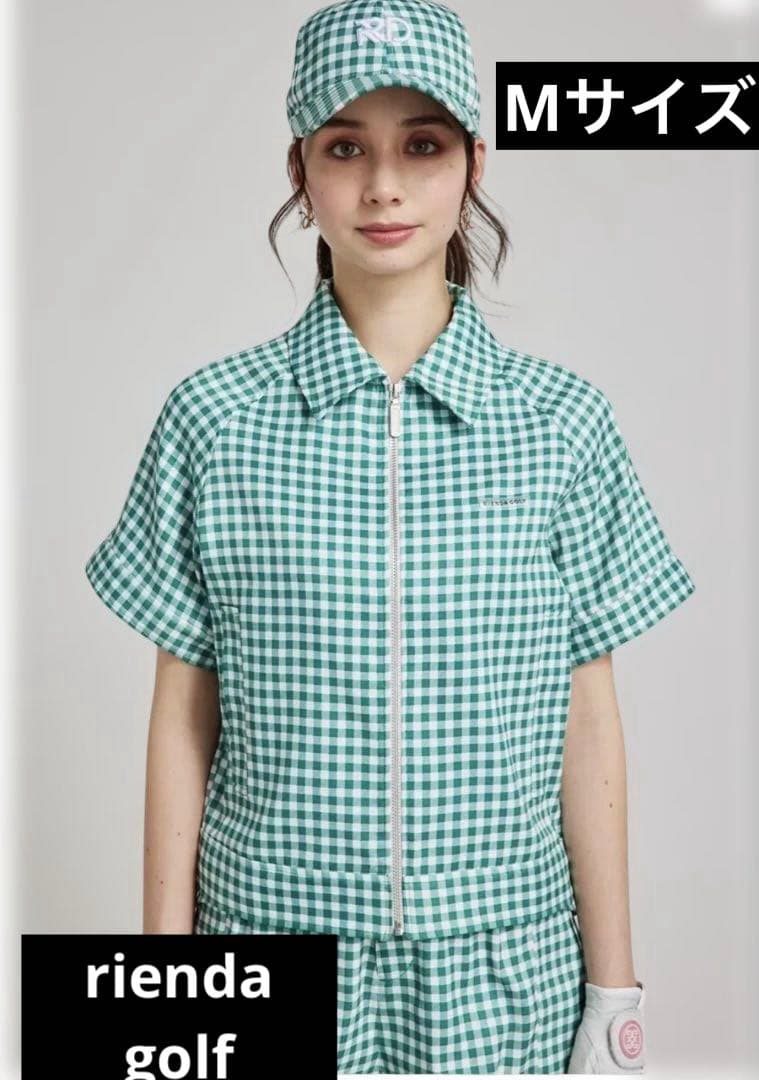 リエンダゴルフ　ギンガムチェック　ブルゾンMサイズ新品