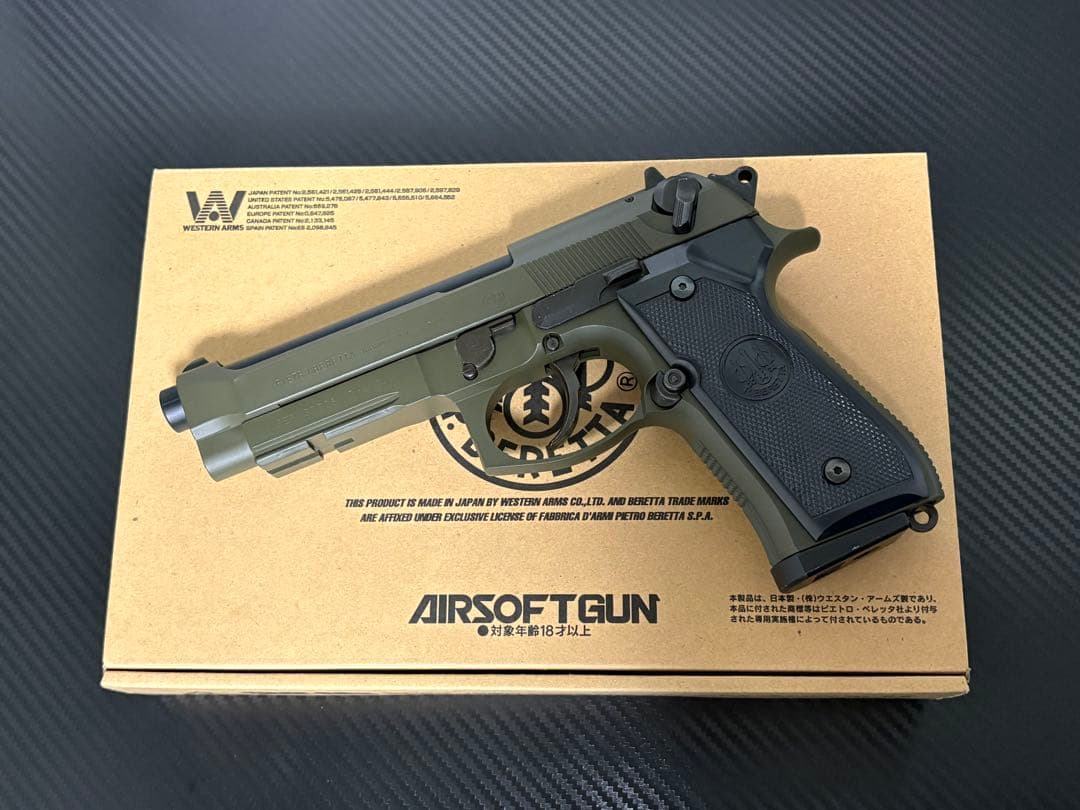 ウエスタンアームズ　ベレッタM9A1　OD　ガスガン