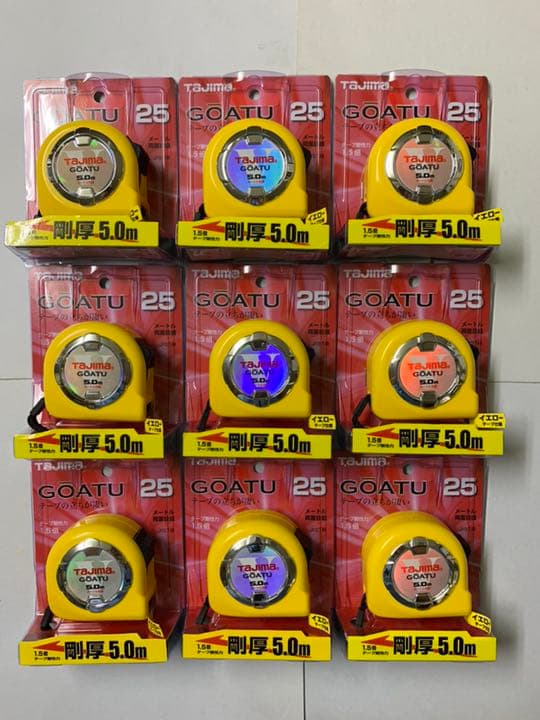 タジマ Tajima スケール 剛厚ロック-25 GAL25-50BL×9個