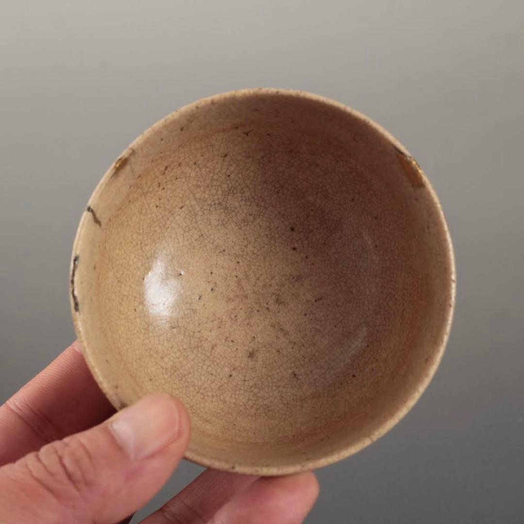 古清水焼 酒呑 酒盃 ぐい呑み 酒器 煎茶碗 古美術 古道具 アンティーク 京焼