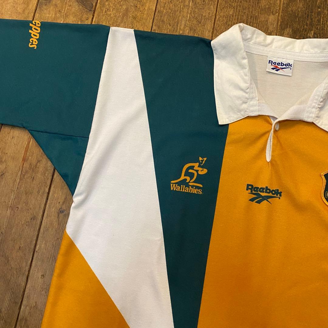 1997-98 ホーム オーストラリア代表 Reebok 長袖 ラガーシャツ