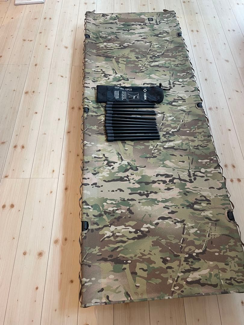 最終値下げHelinox タクティカルコットコンバーチブル マルチカモレッグ付き