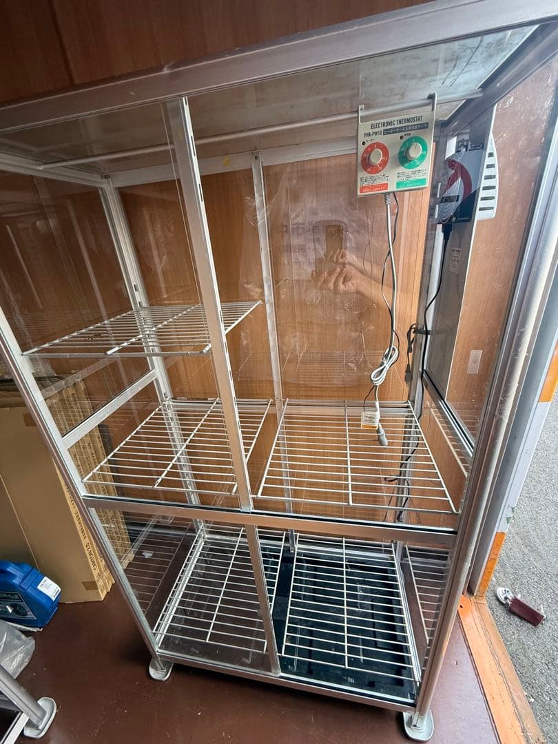 ガラス温室　FHB-1508S サーモ+専用換気扇付き