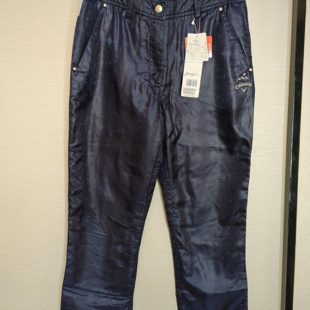 Callaway レディース中綿 ゴルフパンツ Sサイズ ネイビー 星柄
