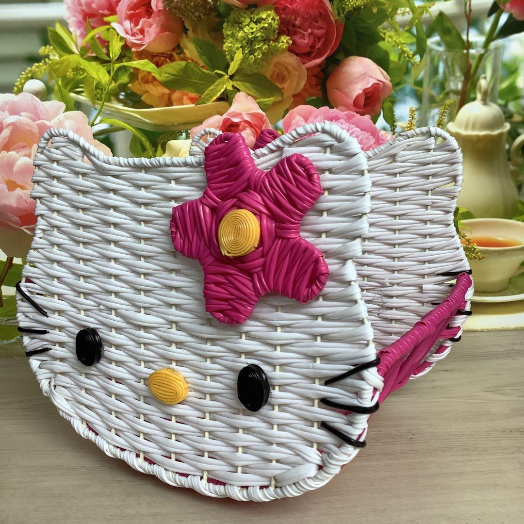 キティ　かご　レトロ