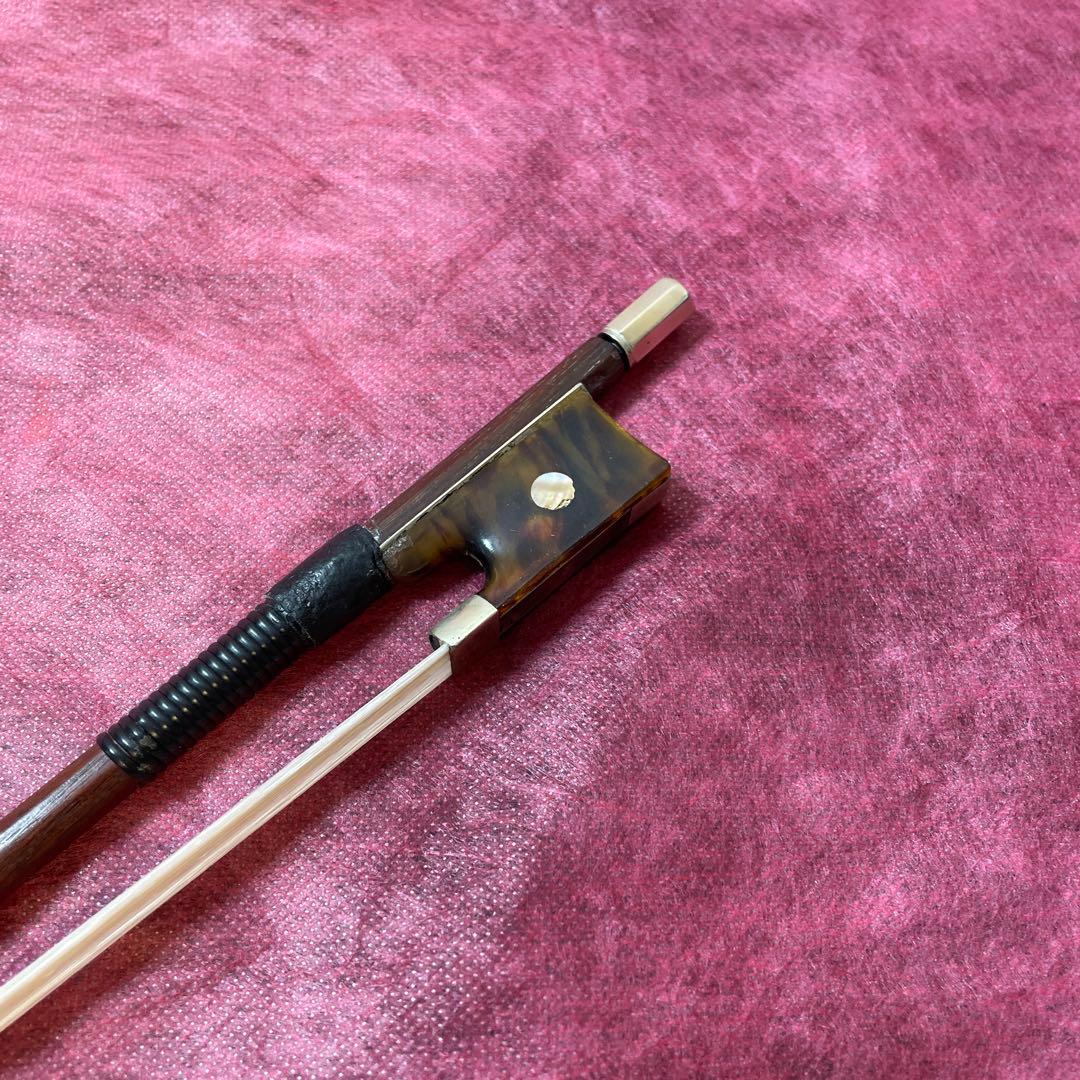 m*a様 バイオリン弓 鼈甲フロッグ 4/4 毛替え済み