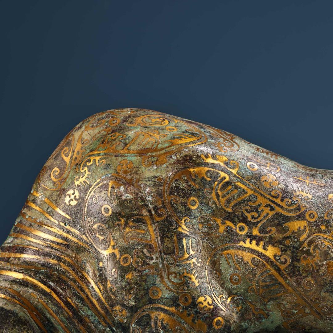 旧家蔵出　開運青銅器　開運牛　置物　時代物