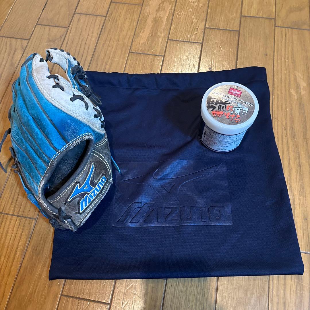 ミズノ軟式用子供用グローブ スーパーマルチクリーナオイル ミズノグラブ入れ